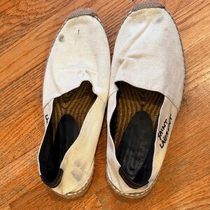 YSL size 9 Men's Canvas Espadrilles - Cream